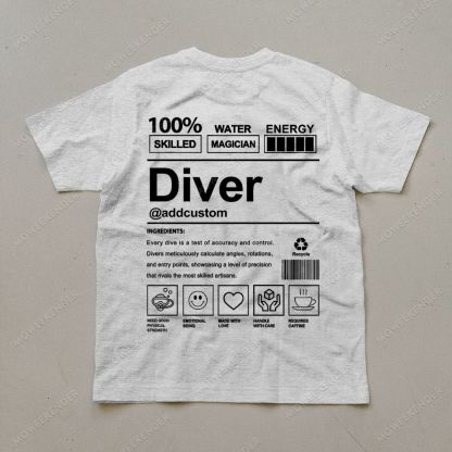 Diver Custom Unisex Cotton T-Shirt