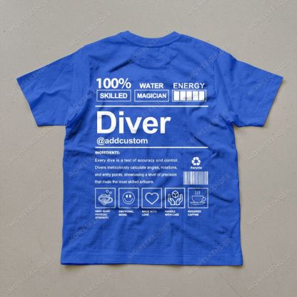 Diver Custom Unisex Cotton T-Shirt