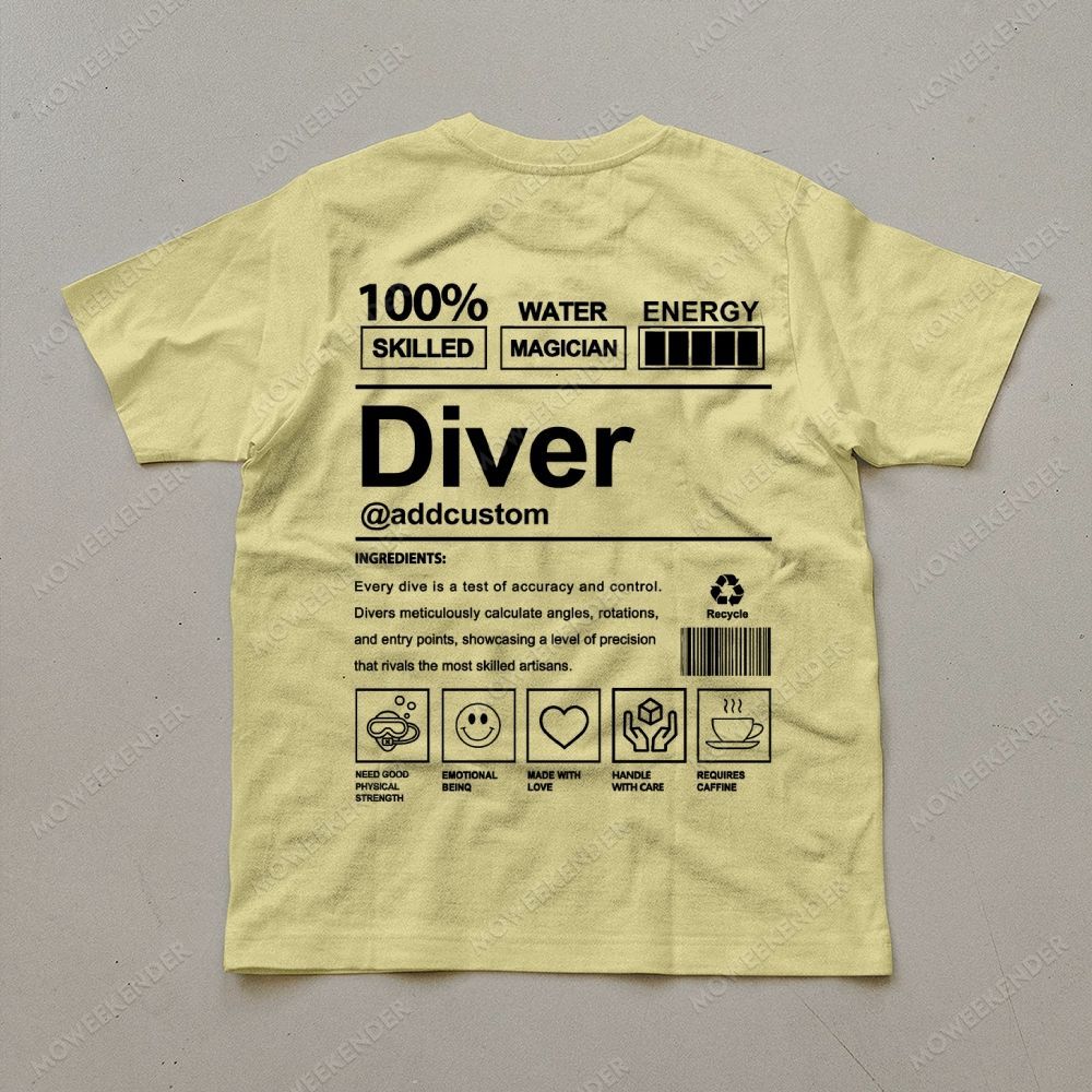 Diver Custom Unisex Cotton T-Shirt