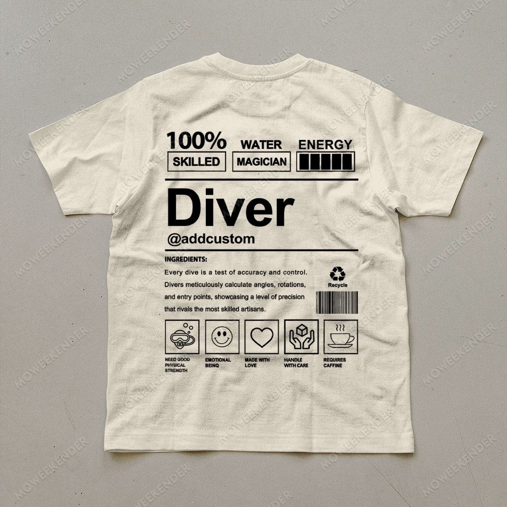 Diver Custom Unisex Cotton T-Shirt
