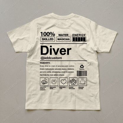 Diver Custom Unisex Cotton T-Shirt