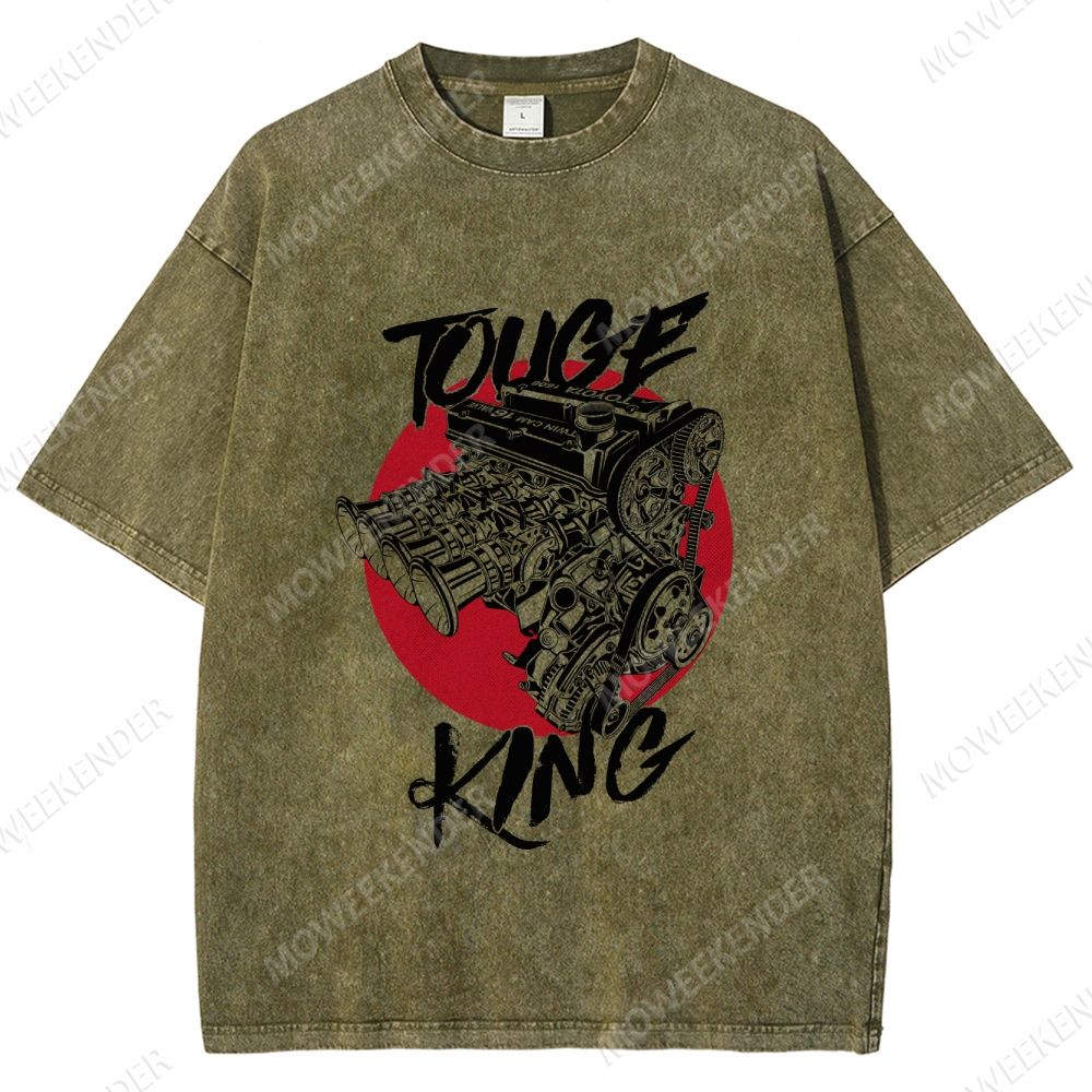 AE86 Engine Racing Cars Unisex Fit Washed T-Shirt
