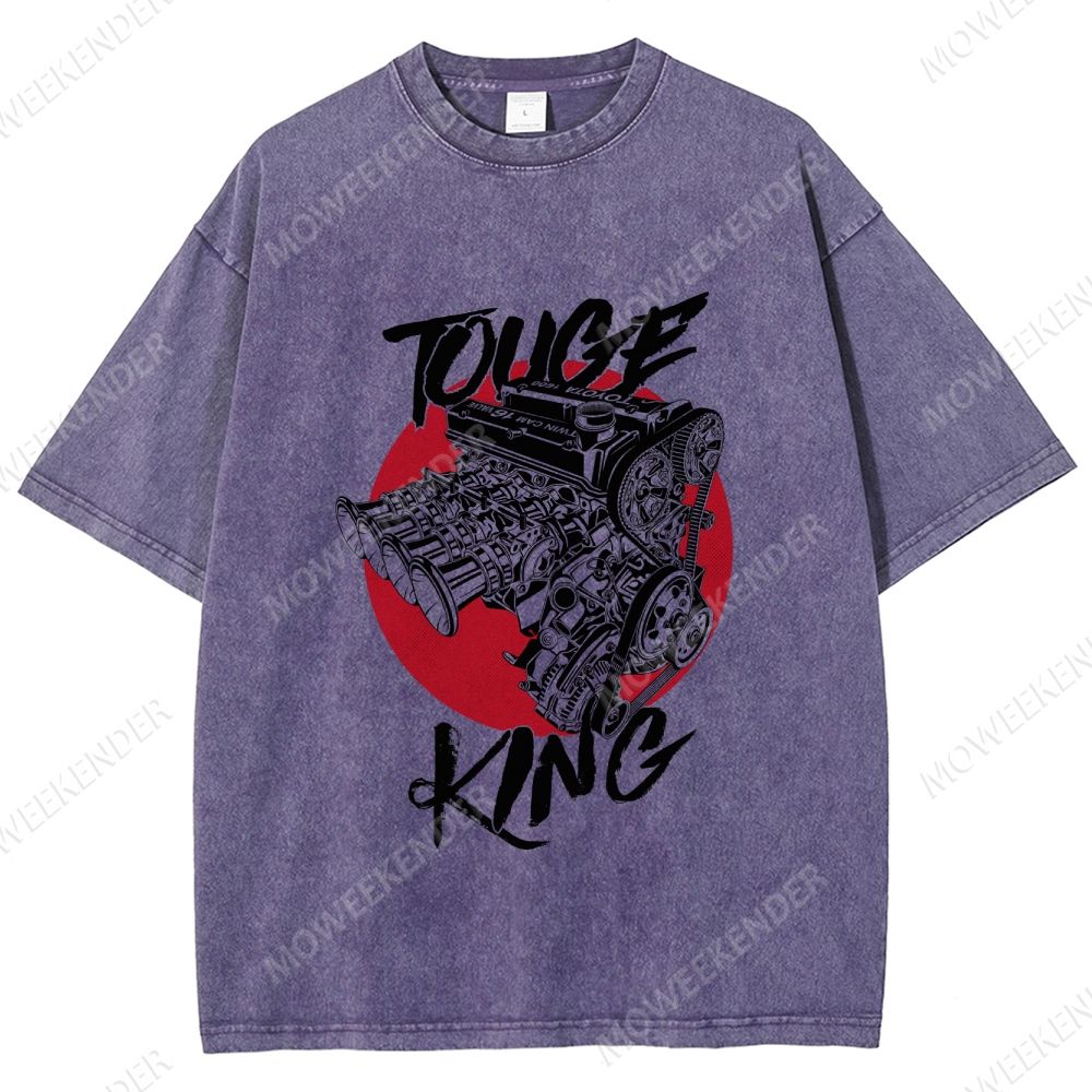 AE86 Engine Racing Cars Unisex Fit Washed T-Shirt