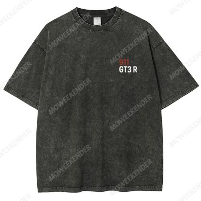 911 GT3 R Racing Cars Unisex Fit Washed T-Shirt
