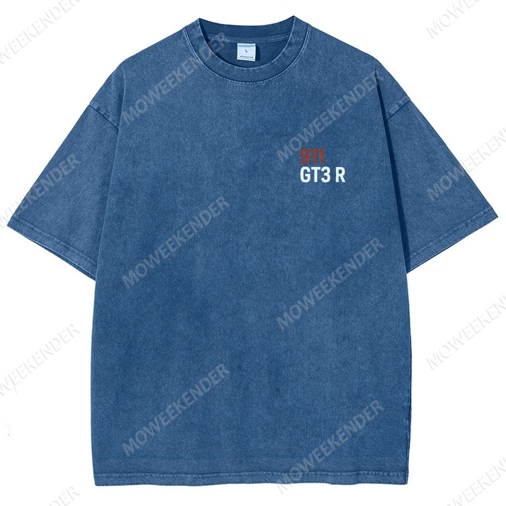911 GT3 R Racing Cars Unisex Fit Washed T-Shirt