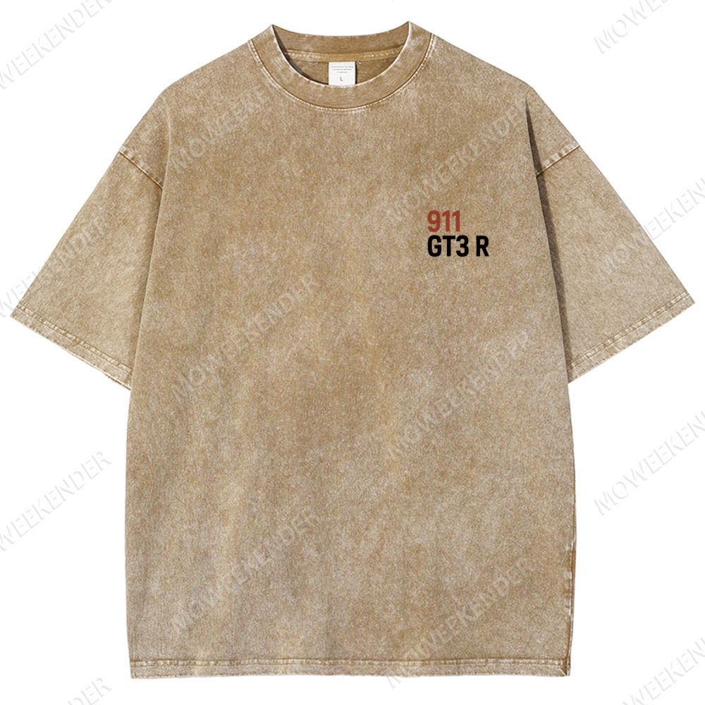 911 GT3 R Racing Cars Unisex Fit Washed T-Shirt