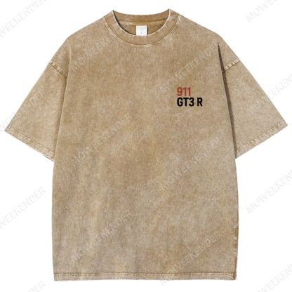 911 GT3 R Racing Cars Unisex Fit Washed T-Shirt
