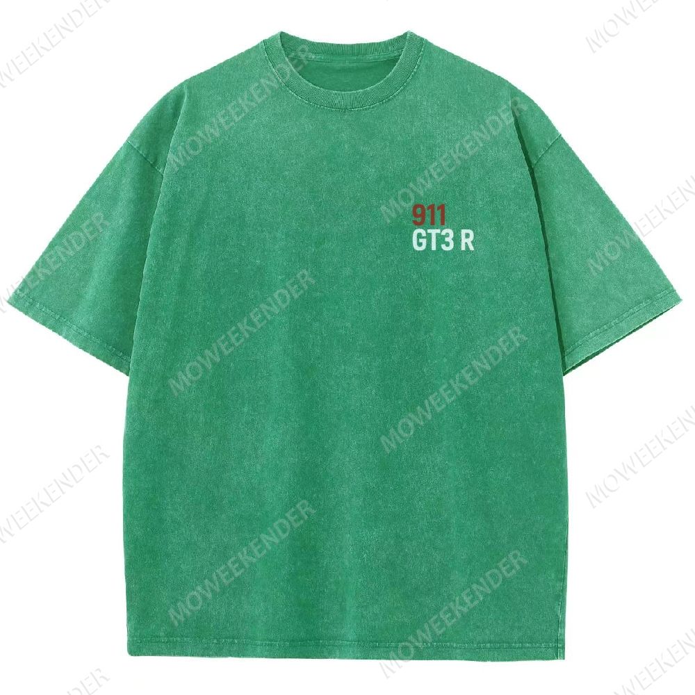 911 GT3 R Racing Cars Unisex Fit Washed T-Shirt