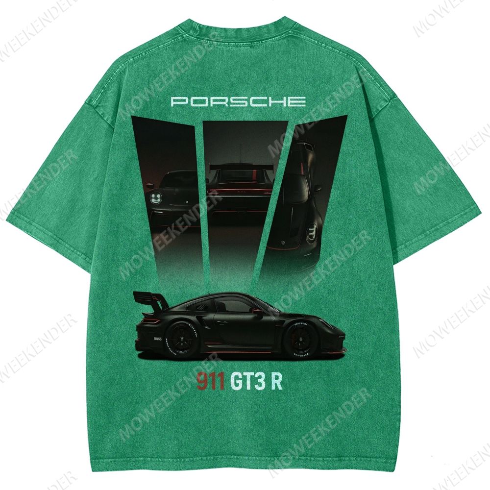 911 GT3 R Racing Cars Unisex Fit Washed T-Shirt
