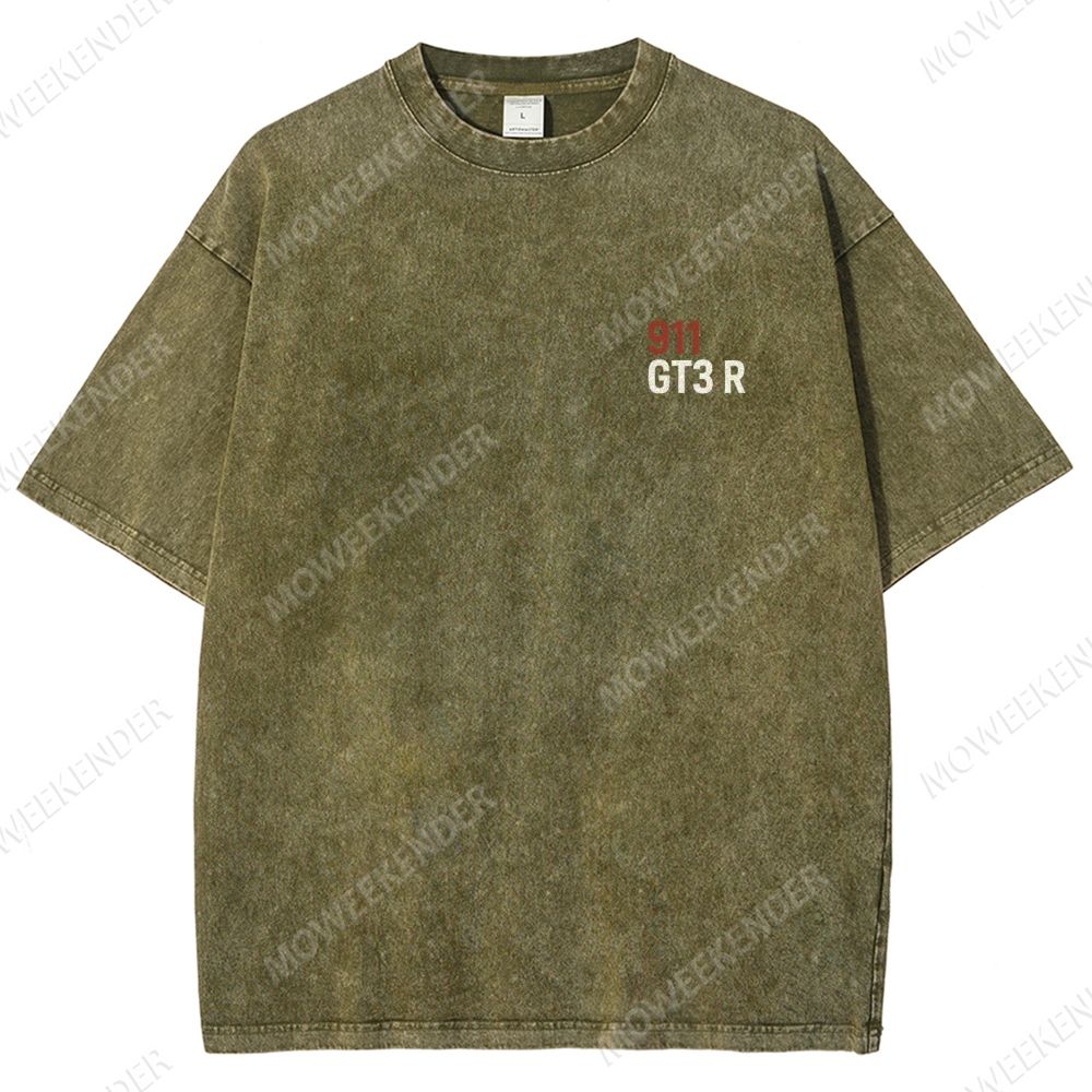911 GT3 R Racing Cars Unisex Fit Washed T-Shirt