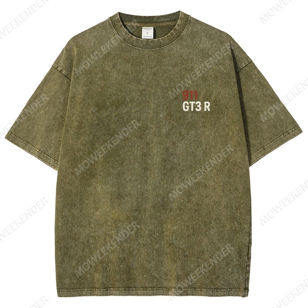 911 GT3 R Racing Cars Unisex Fit Washed T-Shirt