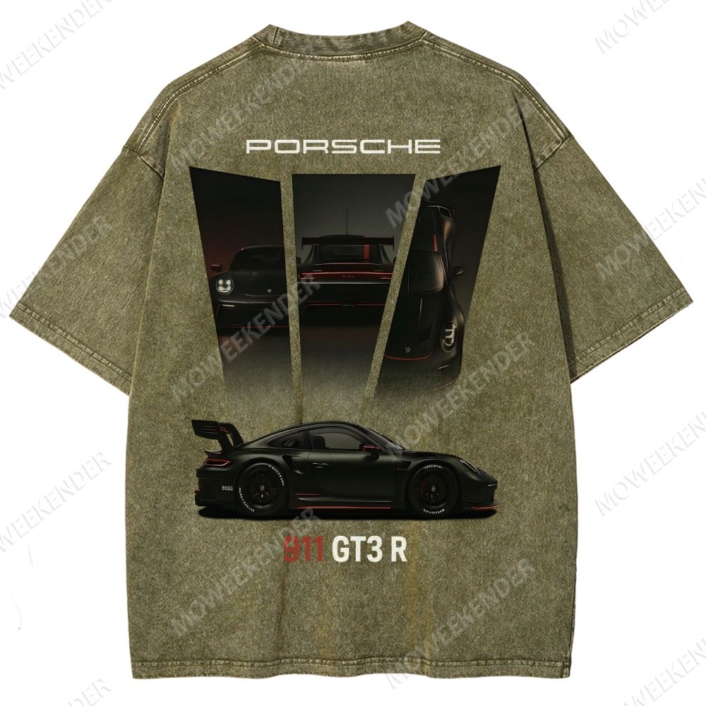 911 GT3 R Racing Cars Unisex Fit Washed T-Shirt