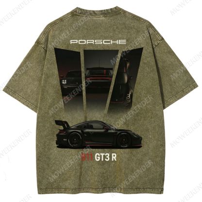 911 GT3 R Racing Cars Unisex Fit Washed T-Shirt