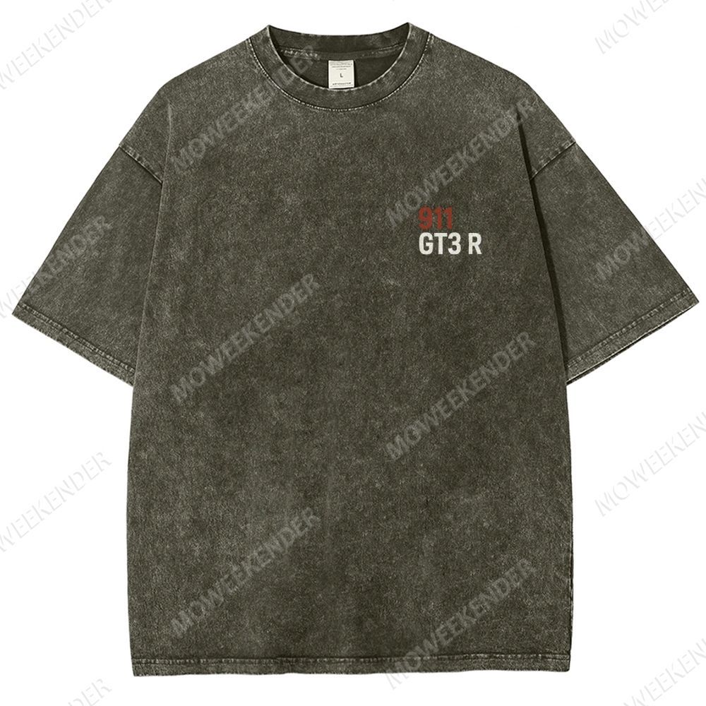 911 GT3 R Racing Cars Unisex Fit Washed T-Shirt