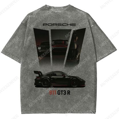 911 GT3 R Racing Cars Unisex Fit Washed T-Shirt