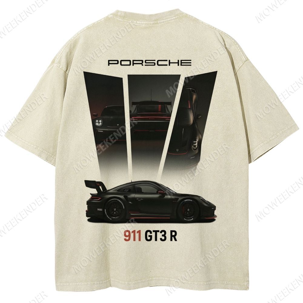 911 GT3 R Racing Cars Unisex Fit Washed T-Shirt