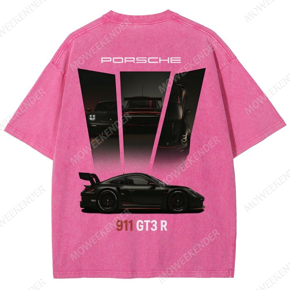 911 GT3 R Racing Cars Unisex Fit Washed T-Shirt