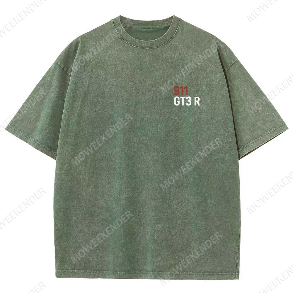911 GT3 R Racing Cars Unisex Fit Washed T-Shirt