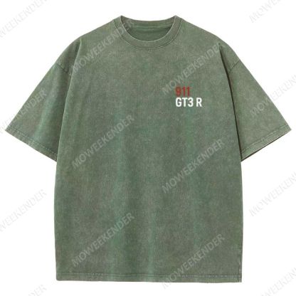 911 GT3 R Racing Cars Unisex Fit Washed T-Shirt
