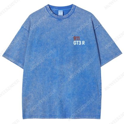 911 GT3 R Racing Cars Unisex Fit Washed T-Shirt