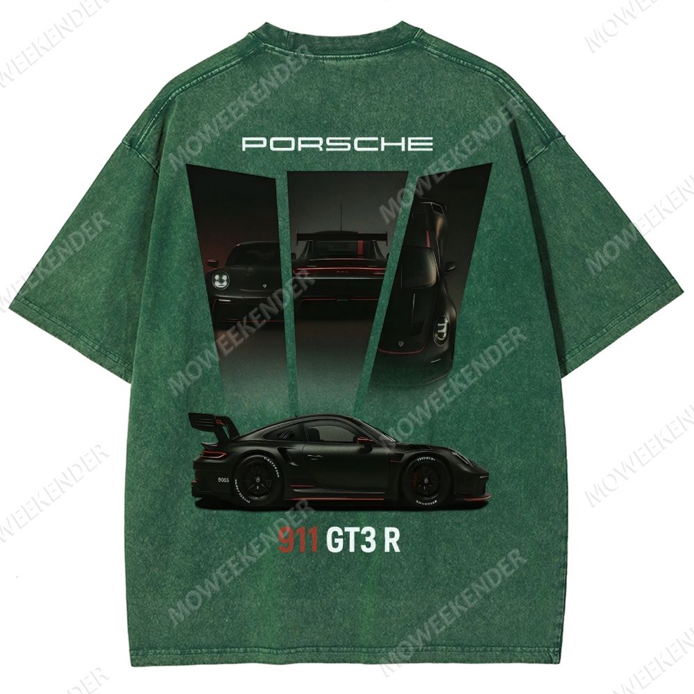 911 GT3 R Racing Cars Unisex Fit Washed T-Shirt
