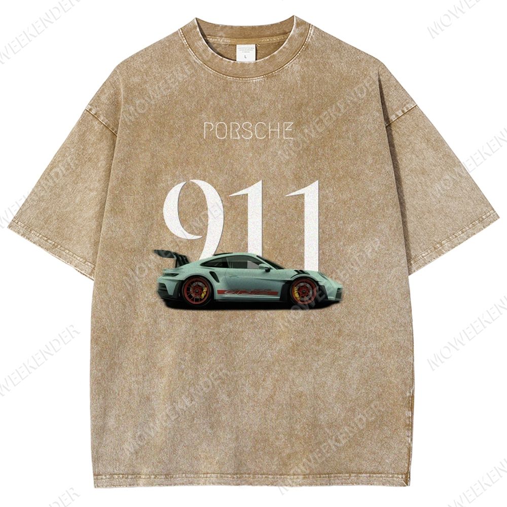 911 Racing Cars Unisex Fit Washed T-Shirt