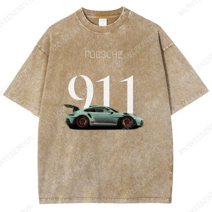 911 Racing Cars Unisex Fit Washed T-Shirt