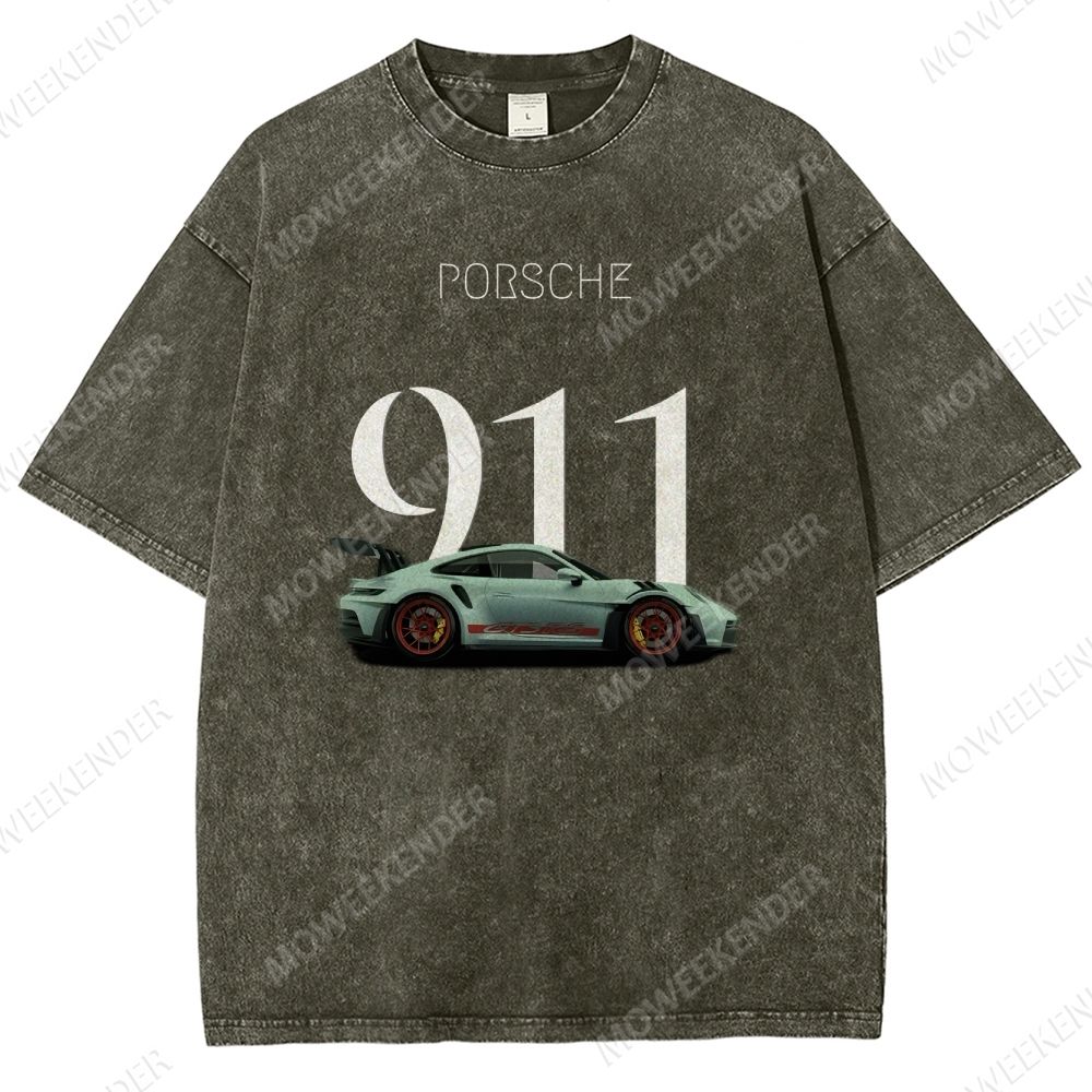 911 Racing Cars Unisex Fit Washed T-Shirt