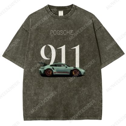 911 Racing Cars Unisex Fit Washed T-Shirt