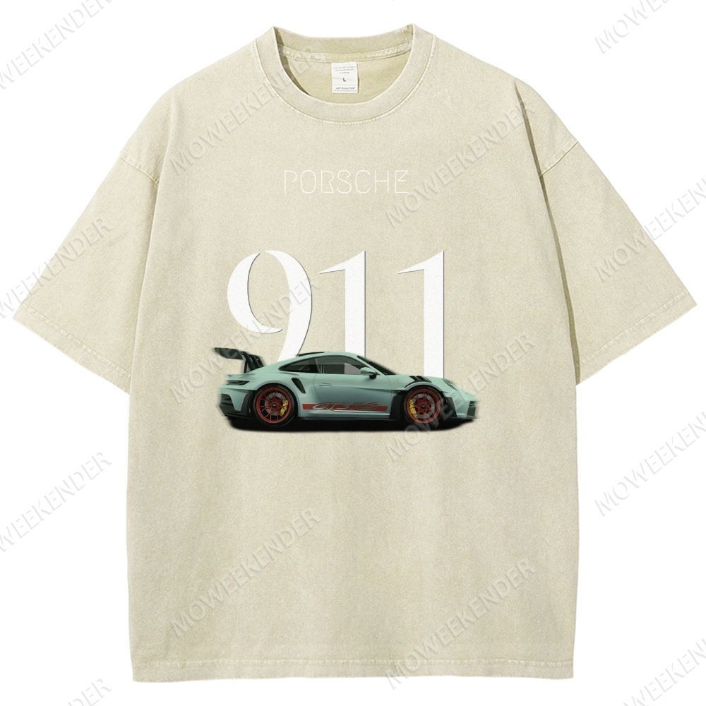 911 Racing Cars Unisex Fit Washed T-Shirt
