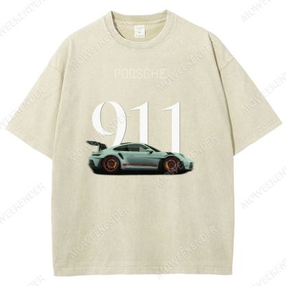 911 Racing Cars Unisex Fit Washed T-Shirt