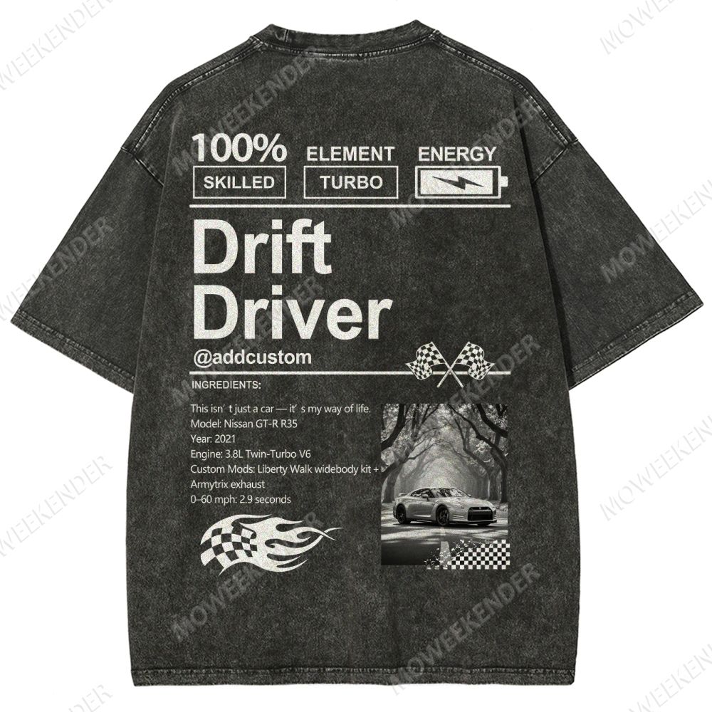 Custom Car Lover Unisex Fit Washed T-Shirt