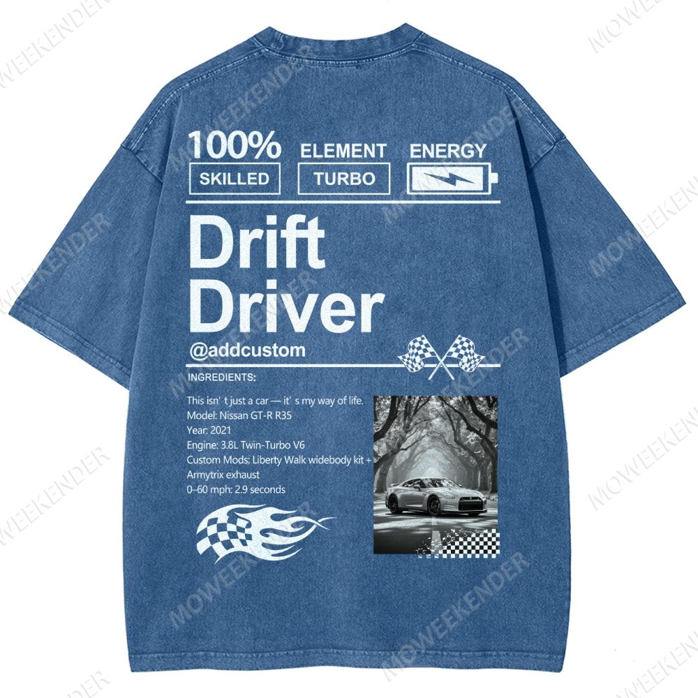 Custom Car Lover Unisex Fit Washed T-Shirt