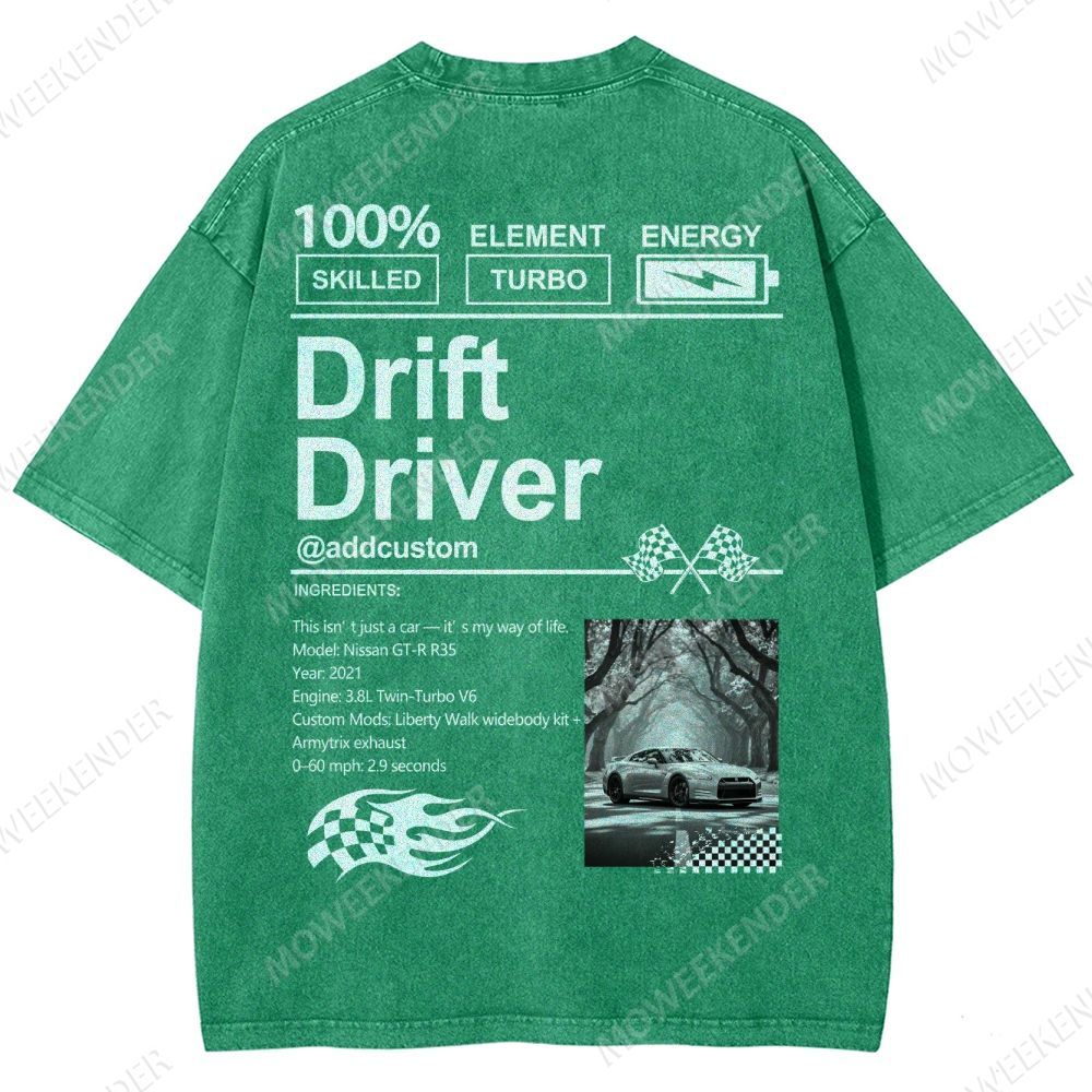 Custom Car Lover Unisex Fit Washed T-Shirt