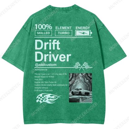 Custom Car Lover Unisex Fit Washed T-Shirt