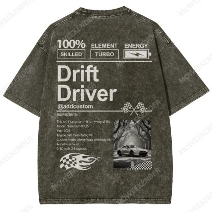 Custom Car Lover Unisex Fit Washed T-Shirt