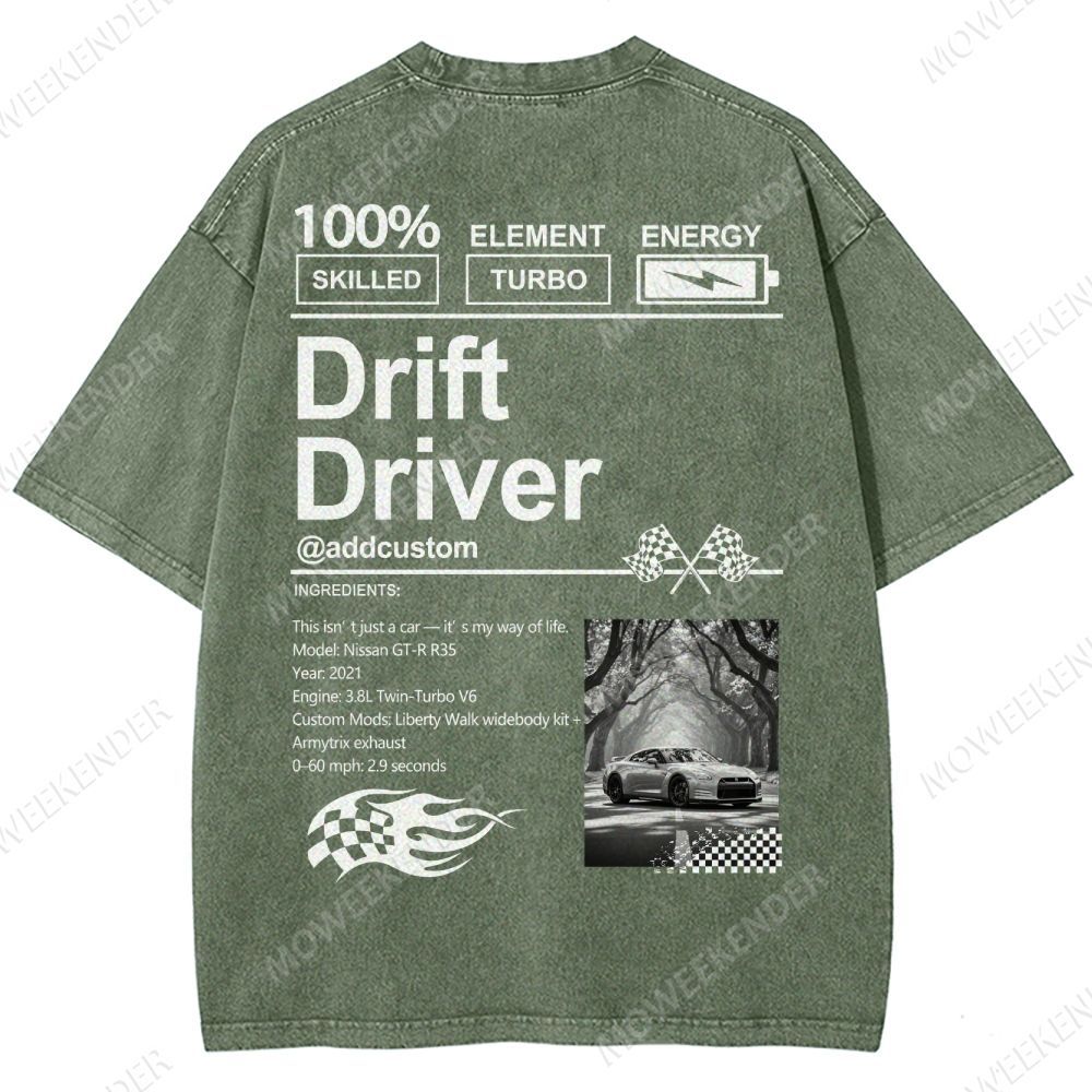 Custom Car Lover Unisex Fit Washed T-Shirt