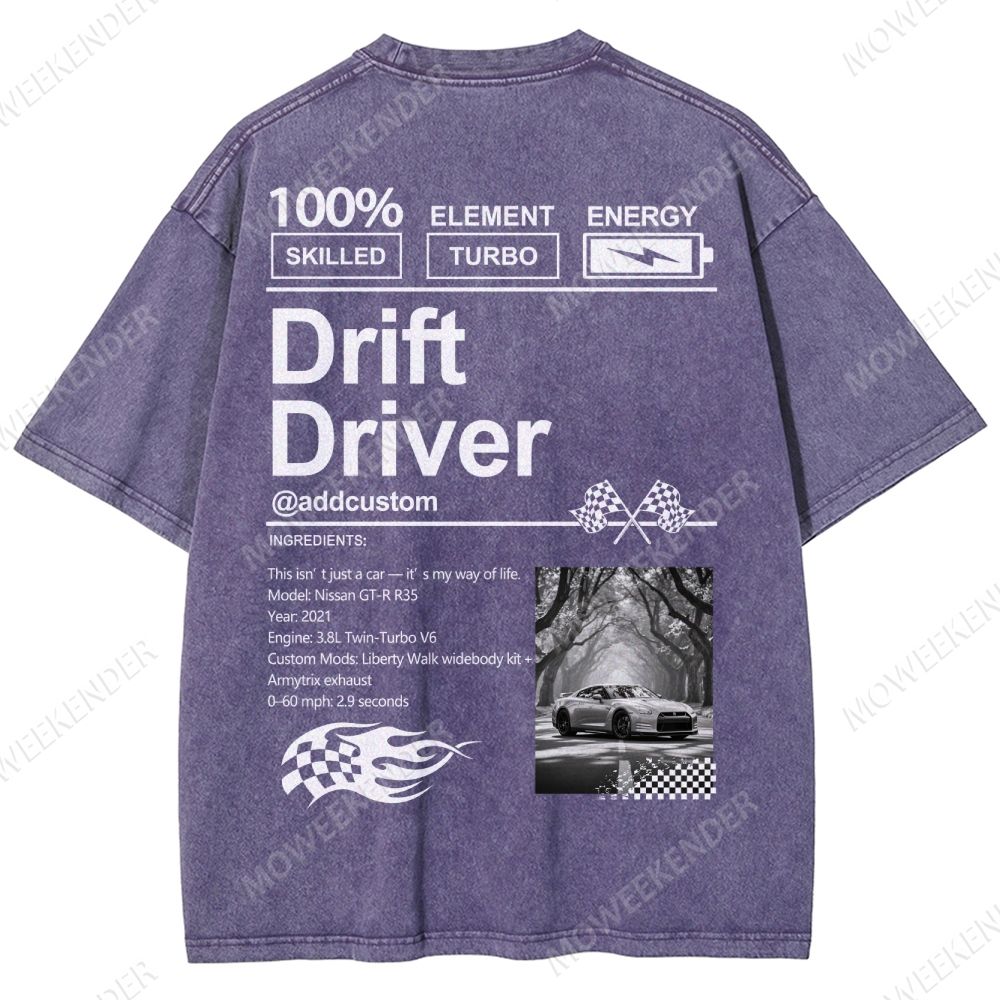 Custom Car Lover Unisex Fit Washed T-Shirt