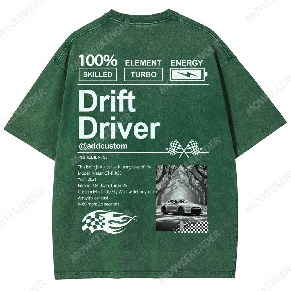 Custom Car Lover Unisex Fit Washed T-Shirt