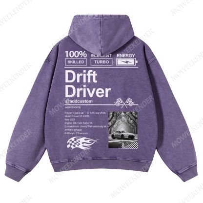 Custom Car Lover Unisex Fit Vintage Washed Hoodie