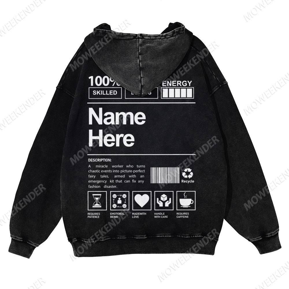 Completely Customized Unisex Fit Vintage Washed Hoodie