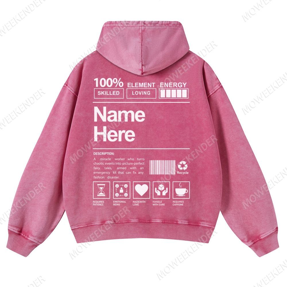 Completely Customized Unisex Fit Vintage Washed Hoodie