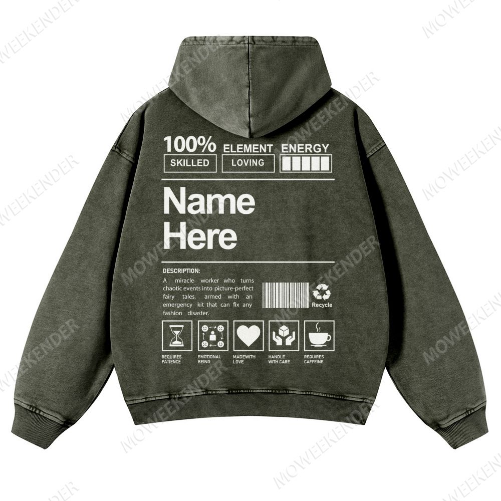 Completely Customized Unisex Fit Vintage Washed Hoodie
