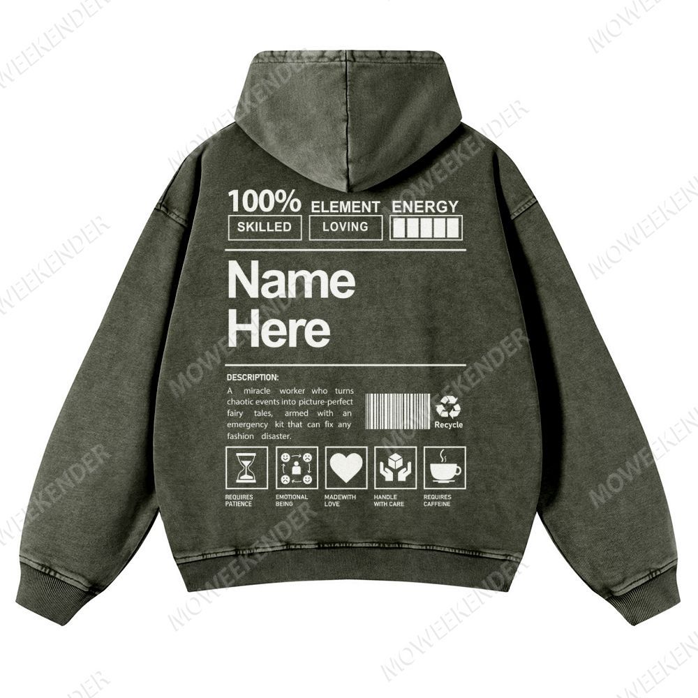 Completely Customized Unisex Fit Vintage Washed Hoodie