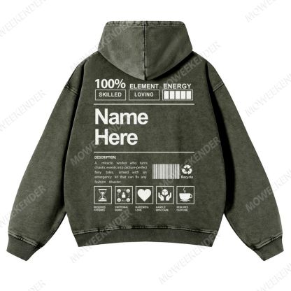 Completely Customized Unisex Fit Vintage Washed Hoodie