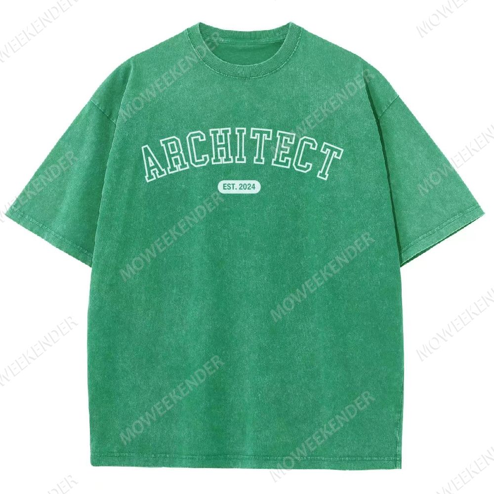 Architect EST. Custom Unisex Fit Washed T-Shirt