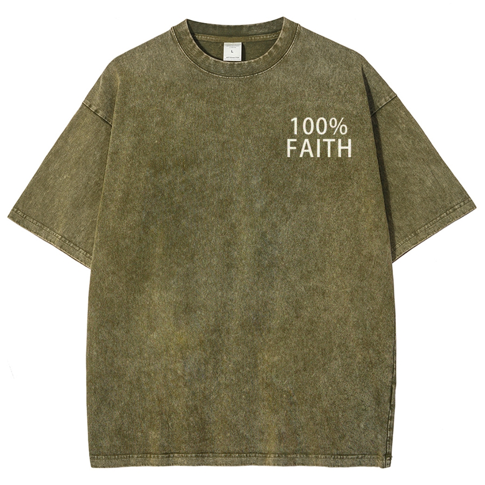 Unisex Fit Christian Faith Washed T-Shirt