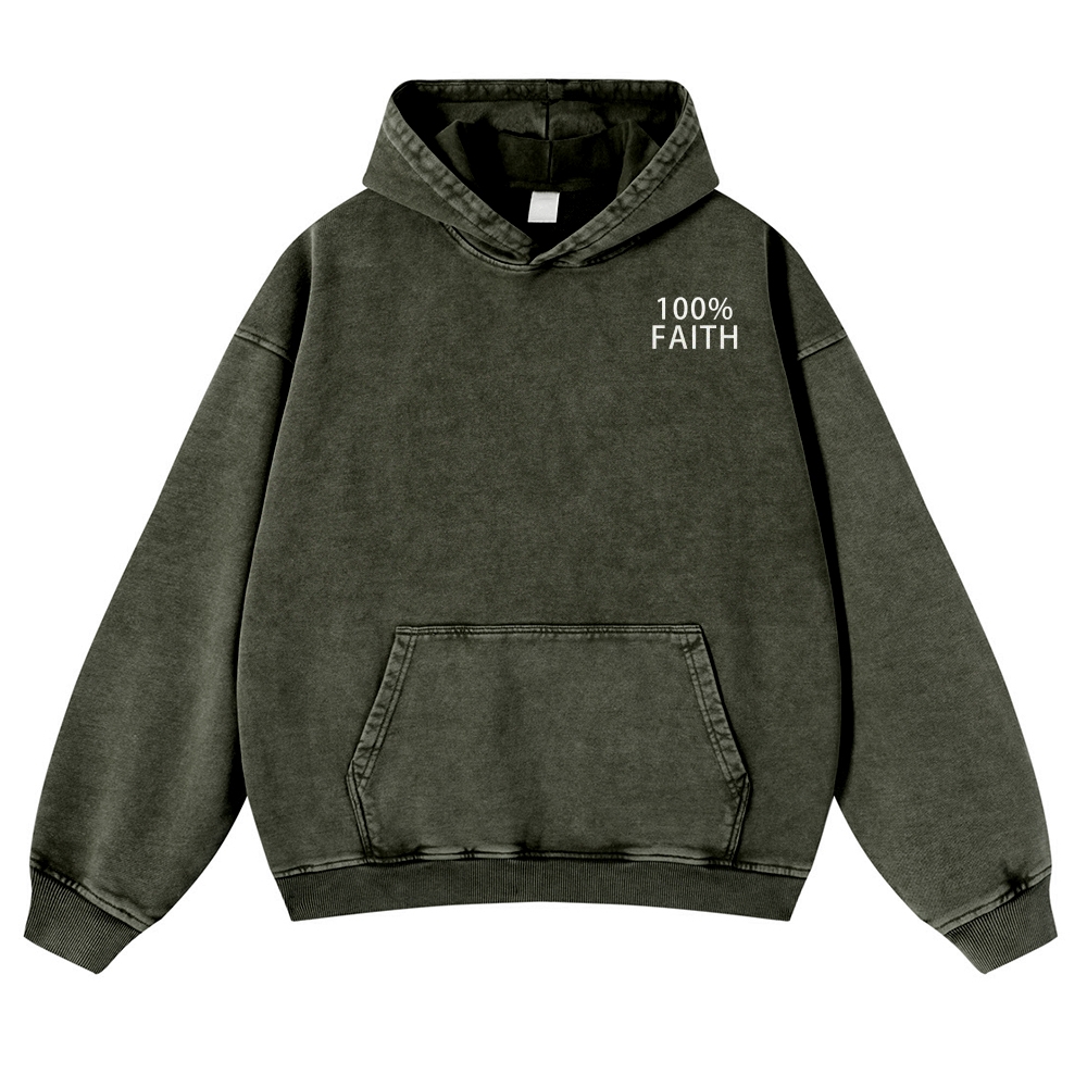 Unisex Fit Christian Faith Vintage Washed Hoodie