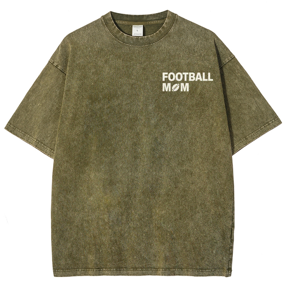 Unisex Fit Football Mom Washed T-Shirt