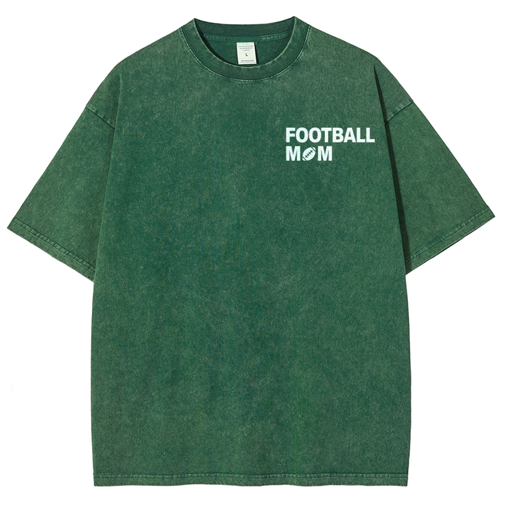 Unisex Fit Football Mom Washed T-Shirt